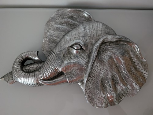 Wall mount elephant head - elephant,